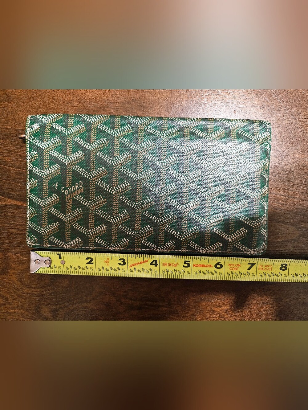 Goyard Emerald Chevron Long Bifold Wallet